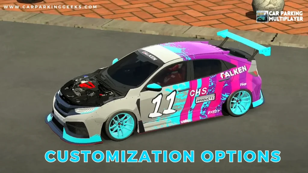 Customization Options in Car Parking Multiplayer
